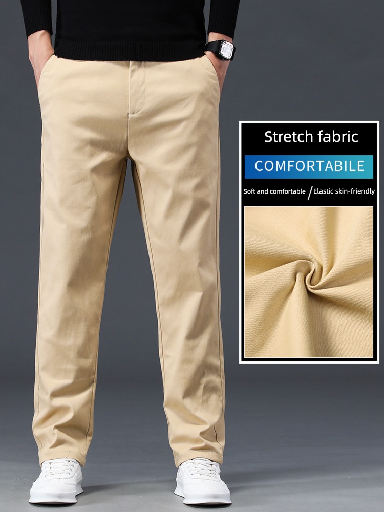 pure cotton autumn easy Straight cylinder Versatile motion trousers
