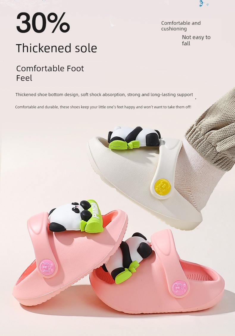 Little Panda Baby Slippers for Children, Boys and Girls, One and a Half Years Old, Summer, 1 to 3 Years Old, Toddlers, 2-Year-Olds, Indoor Non-Slip Slippers — 5