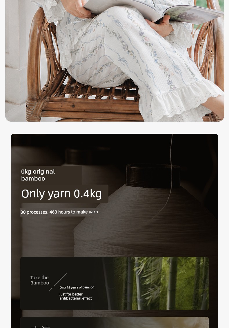 Tugtug Cotton Gauze Maternity Pajamas Autumn Thin Nursing Sleepwear Gauze Maternity Sleepwear Bamboo Cotton Sweat-Absorbent Home Wear Set — 6