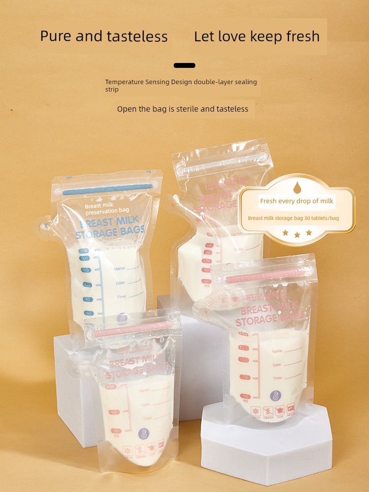 Temperature Sensing Model Breast Milk Storage Bag Disposable Small Capacity Breastmilk Storage Bags Refrigerator Breast Milk Dedicated Portable Outdoor Freshness Protection Package