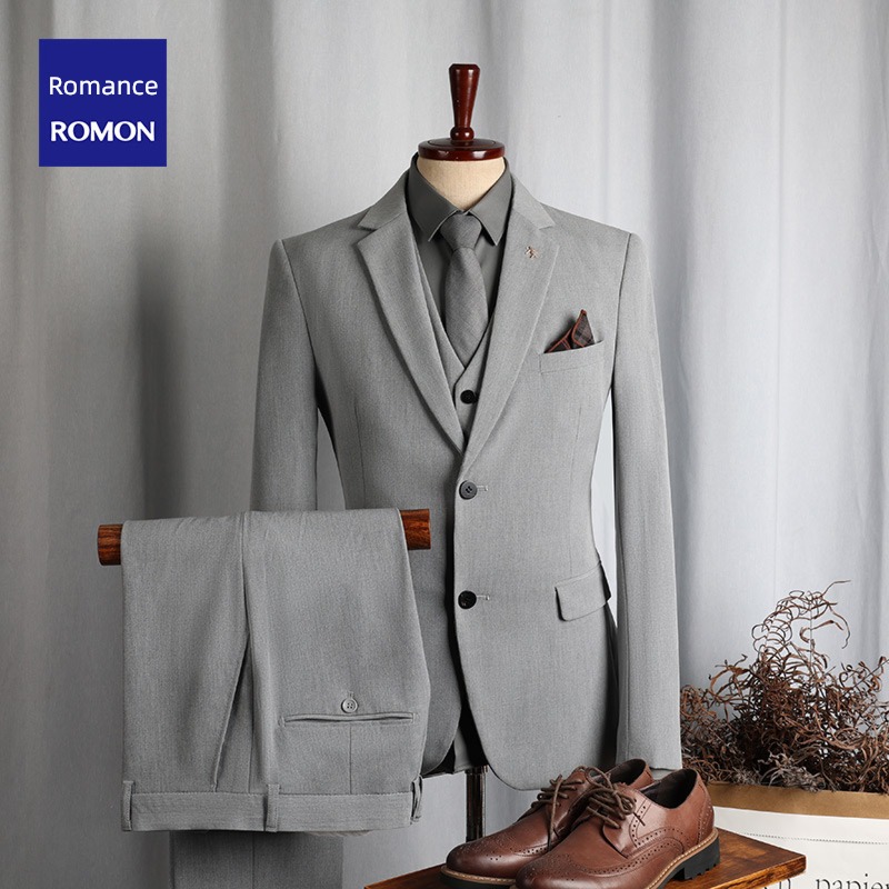 Romon autumn Casual and versatile Self-cultivation man 's suit suit