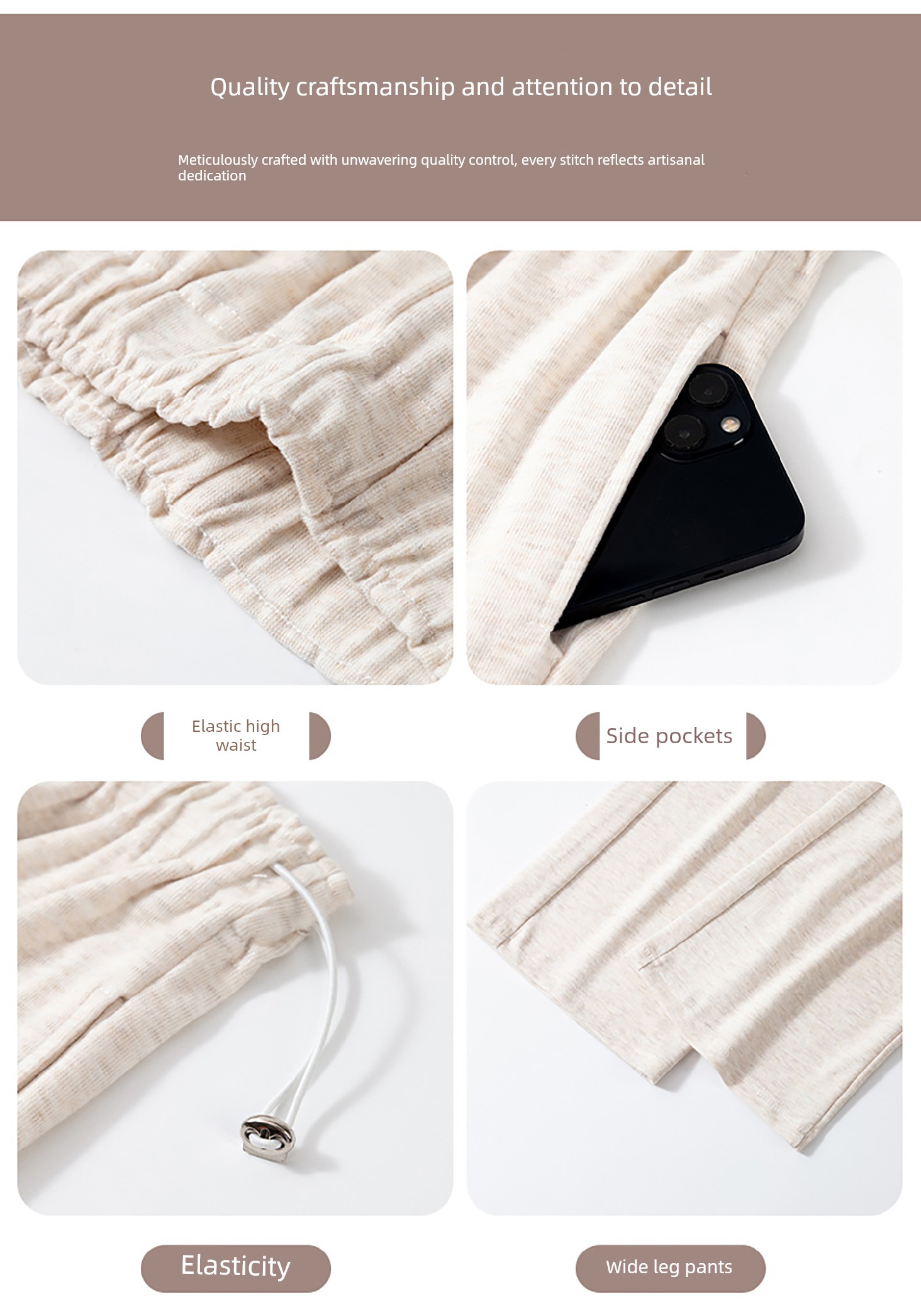 Maternity Pants for Spring and Autumn, Wide-Leg Pants for Outdoor Wear, Fleece-Lined and Thickened, Do Not Tighten on the Belly during Pregnancy, — 5