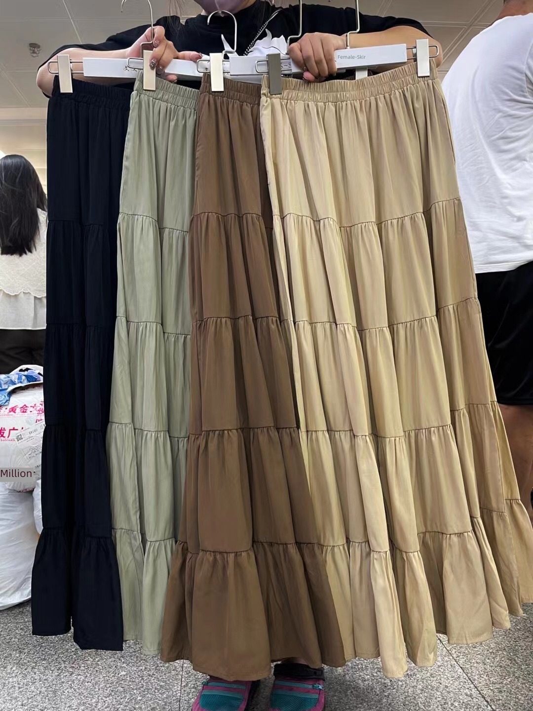 autumn Medium and long term Show thin Pleated skirt