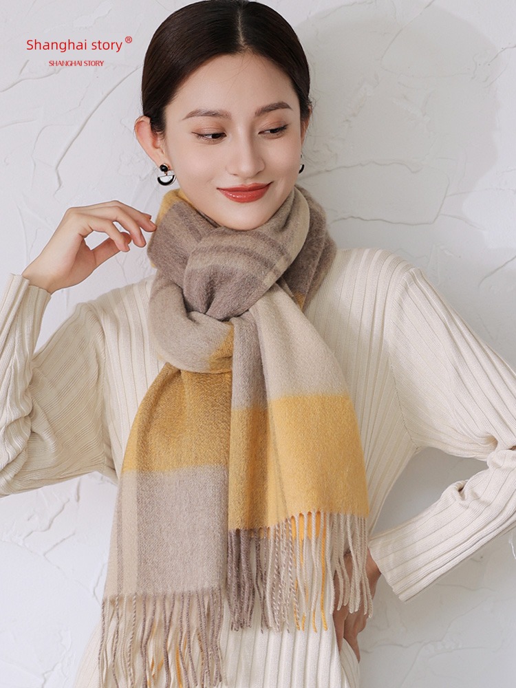 Shanghai Story female mom gift Versatile Autumn and winter scarf