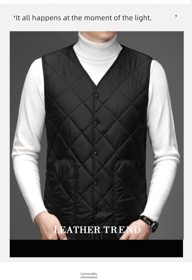 thickening Autumn and winter keep warm Down cotton Self-cultivation Sleeveless Vest