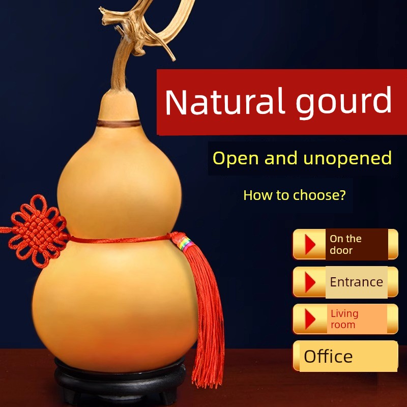 Natural Bottle Gourd Pendant Open the Opening Door to Door Light Hallway Entrance Big Real Native Crafts Bring In Wealth and Treasure Ornaments
