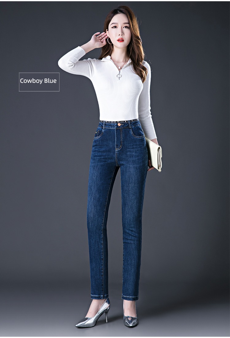 middle age High waist easy mom spring and autumn ma'am Jeans