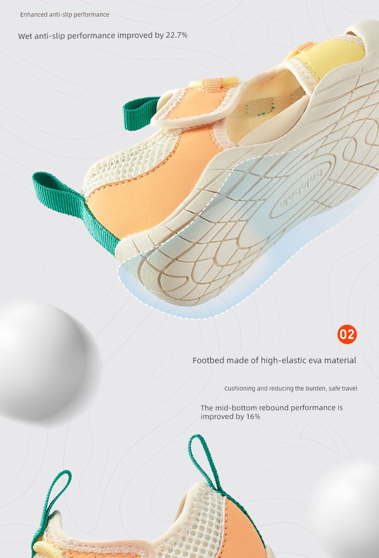 [Bee Wish Society] Balabala Kidsren's Shoes, Kidsren's Sandals, Quick-Drying, Soft-Soled, Breathable, Sports-Friendly Summer Shoes — 9