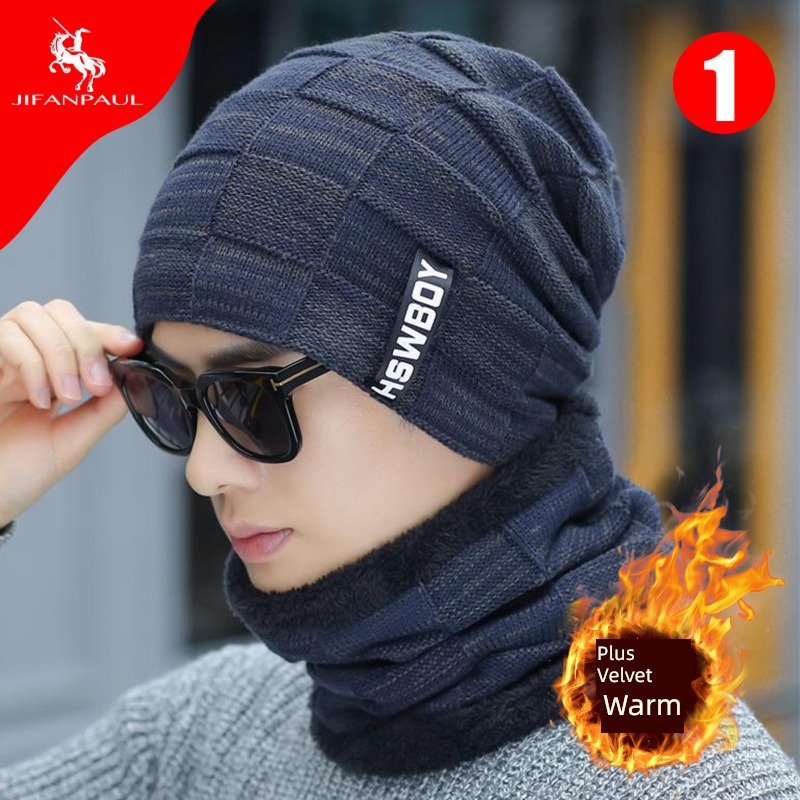 man winter Korean version Plush Cold wind prevention Wool Hat
