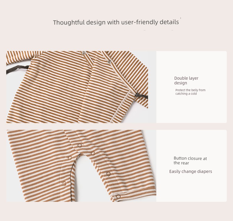Koala Nose [Pure Color Soft Mist·Newborn Atmosphere] Basic Versatile Four-Season Romper for Newborns — 16