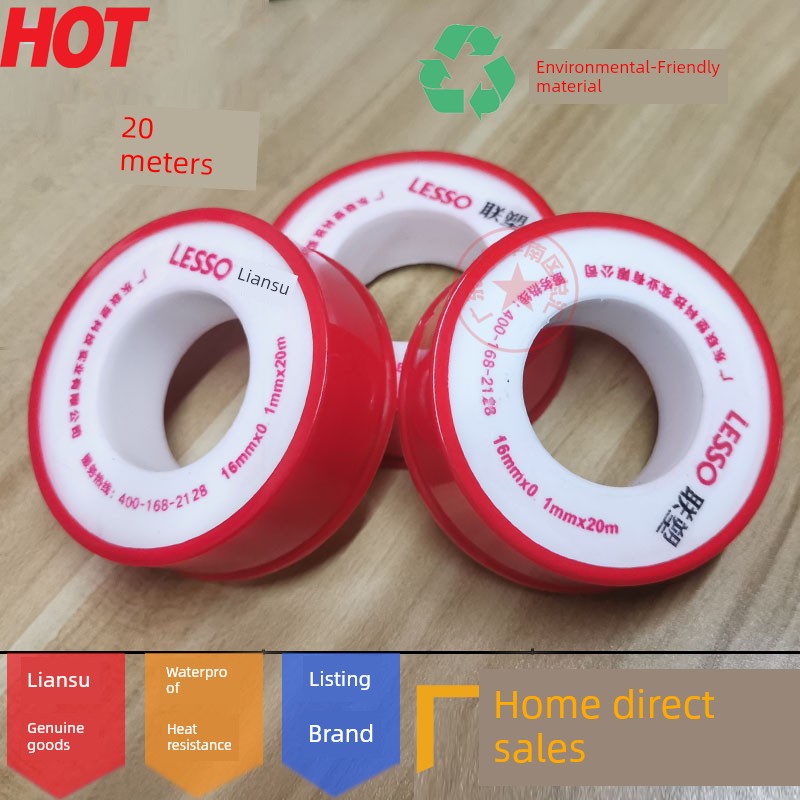 Joint Plastic Environmental-Friendly Teflon Tape Oil-Free 20M Sealing Tape Waterproof Tape with Water Ordinary 10 M 20M