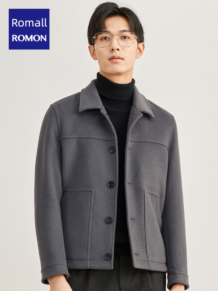 have cash less than that is registered in the accounts Autumn and winter leisure time trend Young and middle-aged people woolen overcoat