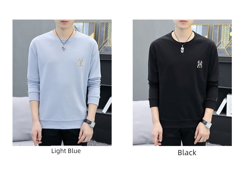 dandy autumn leisure time white Round neck Sweater