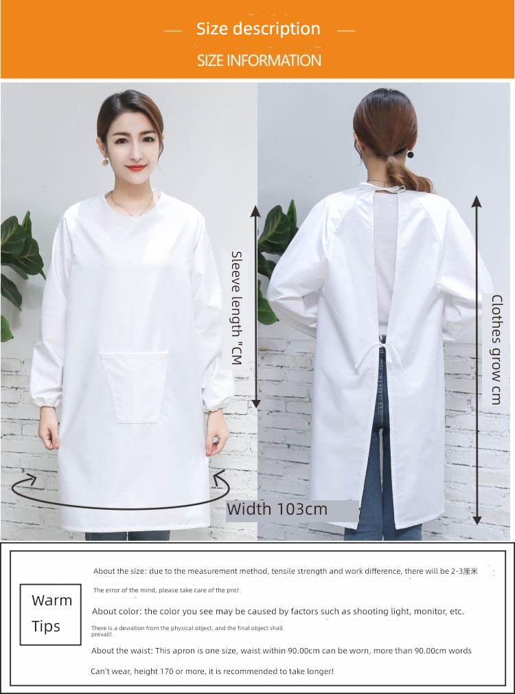 white waterproof Non stick hair Long sleeve studio Thin money