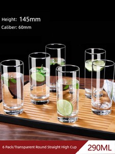 For Home Heat-Resistant Glass Transparent 6 Cups