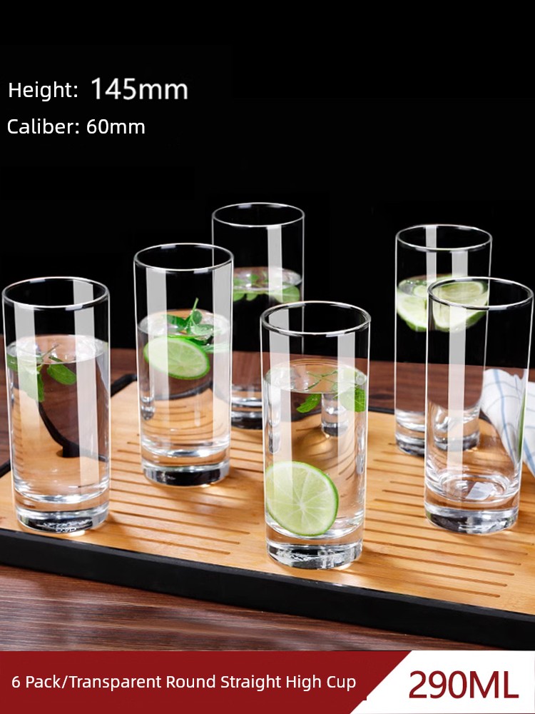 For Home Heat-Resistant Glass Transparent 6 Cups