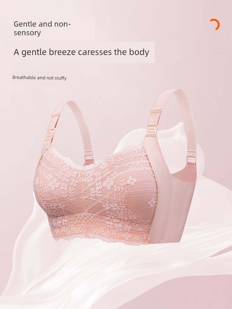 [Clearance Sale] Nursing Bra Postpartum Breastfeeding Bra Anti-Sagging Comfortable Gathered Maternity Bra