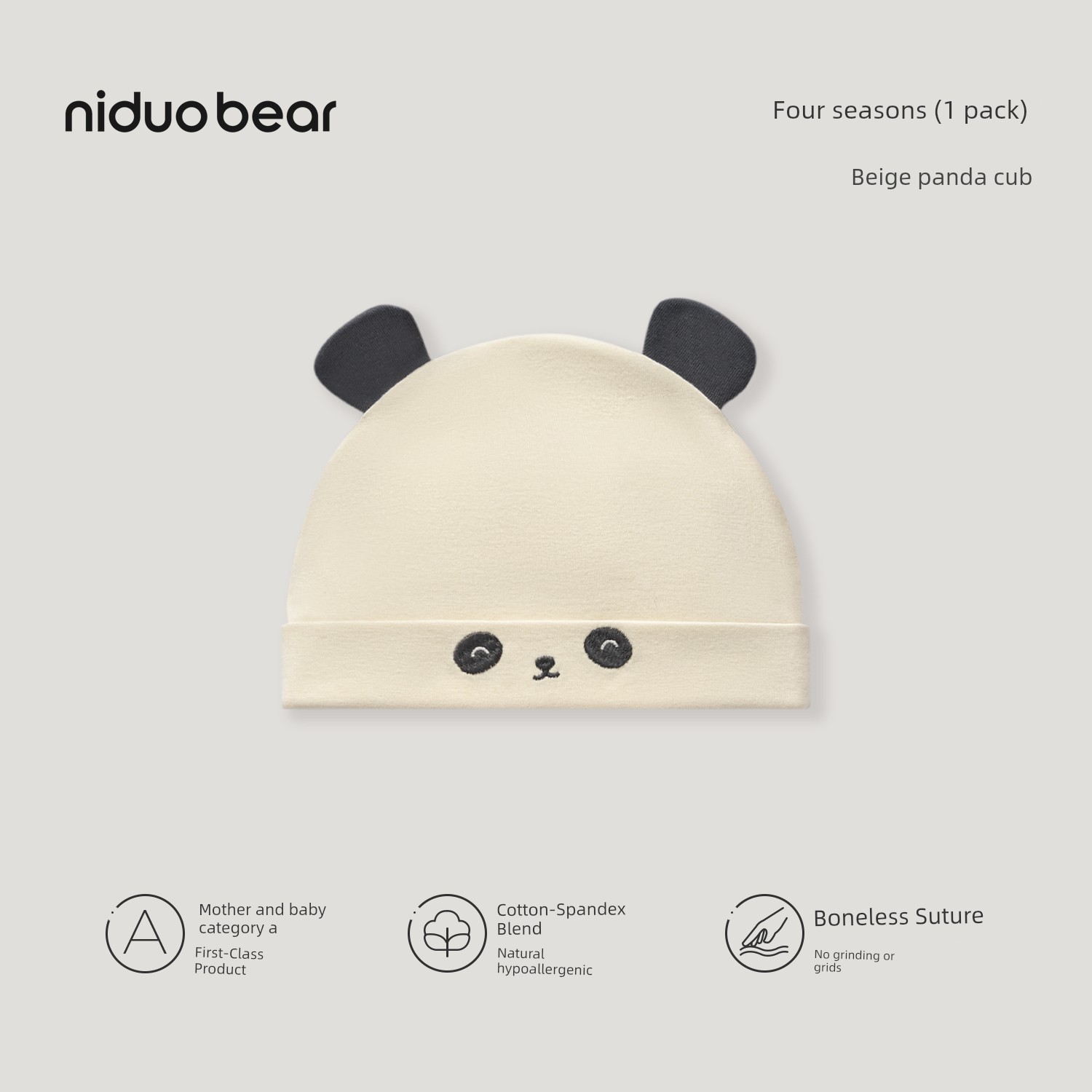 Niduoxiong Newborn Pure Cotton Small-Month Baby Beanie Cap — 5
