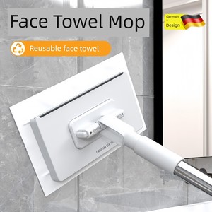 Mop for Washing Face, Hands-Free, Mini Floor Cleaning, Household Cloth Mop, Secondary Automatic Static Electricity, Lazy