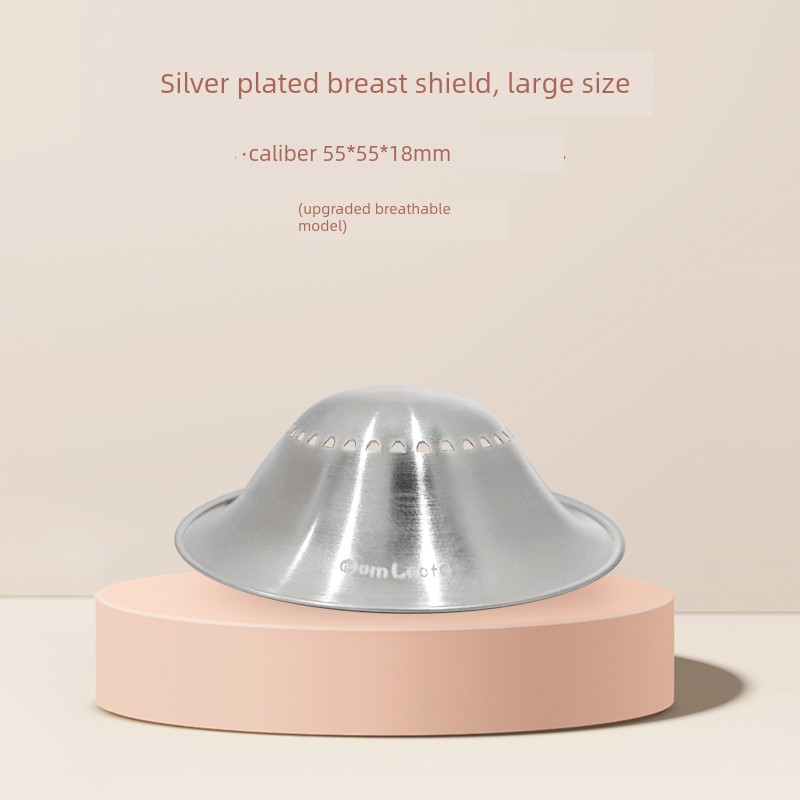 Manyingke Silver-Plated Breathable Anti-Friction Nipple Shield, Ultra-Thin Large Nipple Protector, Breastfeeding Essential — 6