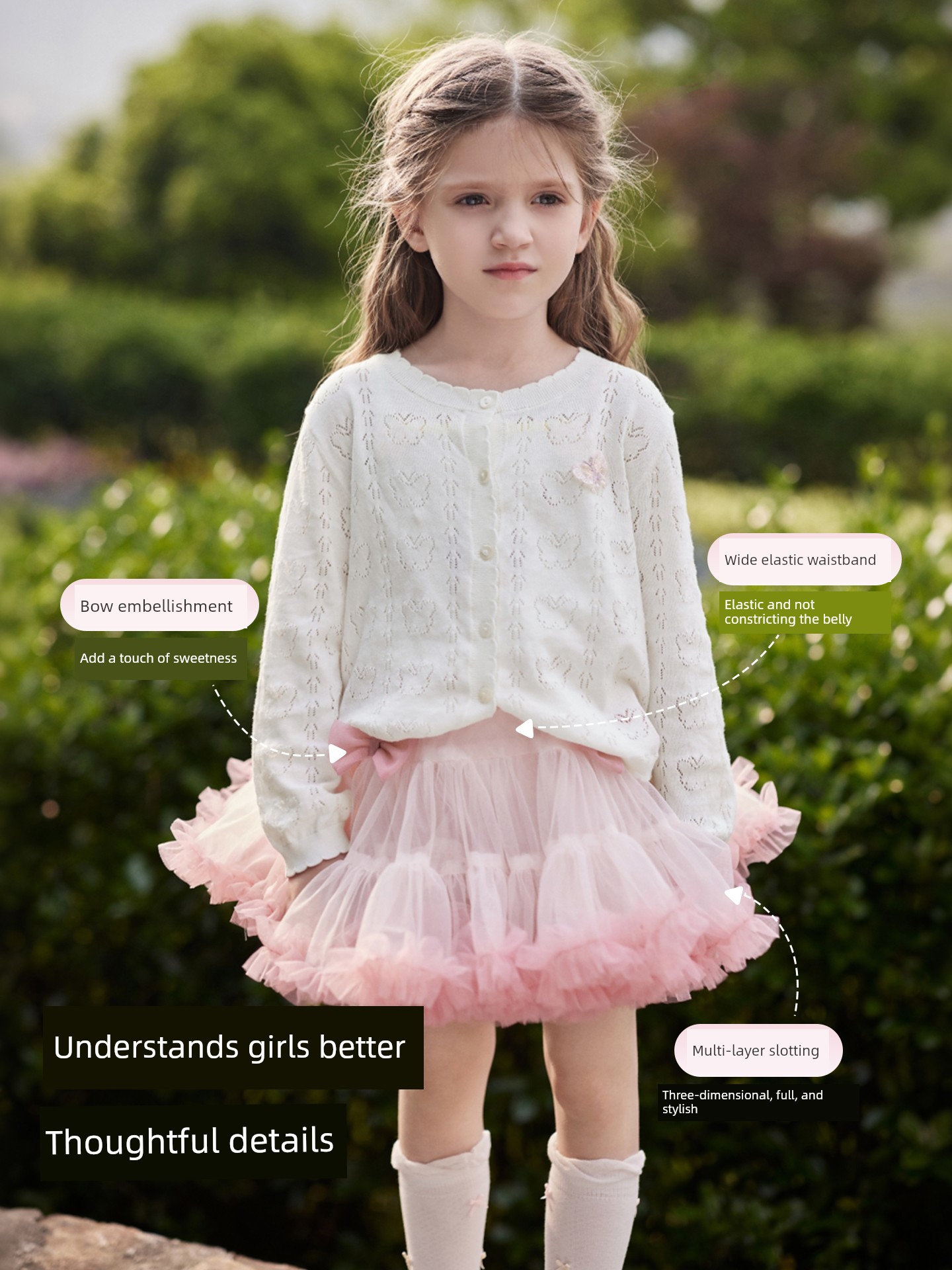 David Bella Girls' Tutu Skirt Summer New Style Kidsren's Pink Princess Skirt Baby Puffy Skirt — 4