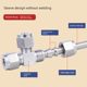 304 stainless steel double-screw tee intermediate pipe quick connector T-type equal diameter variable diameter gas source instrument copper pipe 8