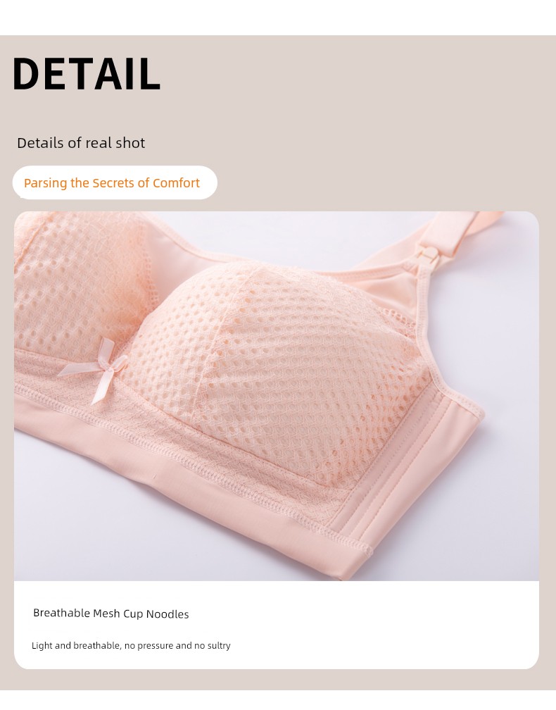 Plus Size Maternity Bra for Pregnancy Breastfeeding Intimates Push up and Anti-Sagging Big Chest Full Cup Postpartum Feeding Bra — 7