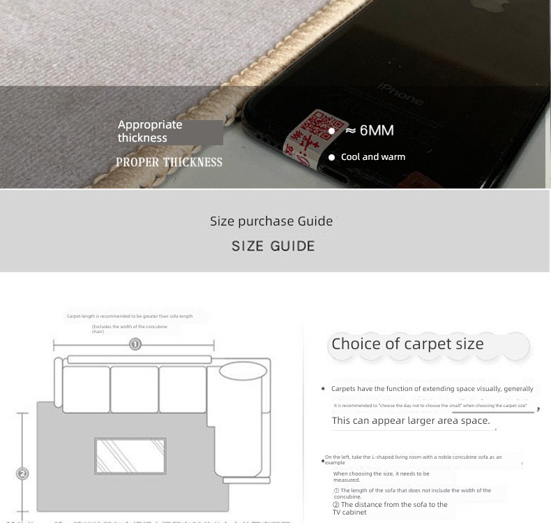 Simplicity ins abstract Sense of design bedroom carpet sofa