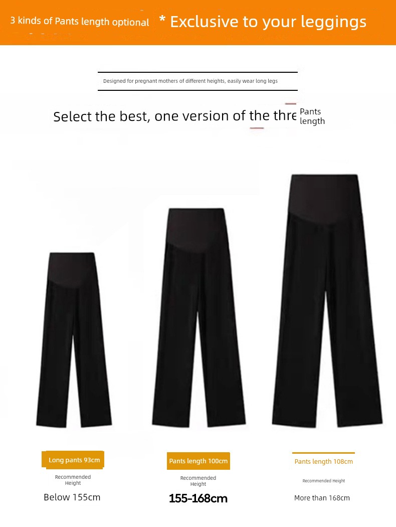Jq Jingqi Maternity Pants for Autumn 2026, New Style Wide-Leg Suit Pants, Non-Tightening on the Belly during Pregnancy, Autumn and Winter Maternity Wear — 6