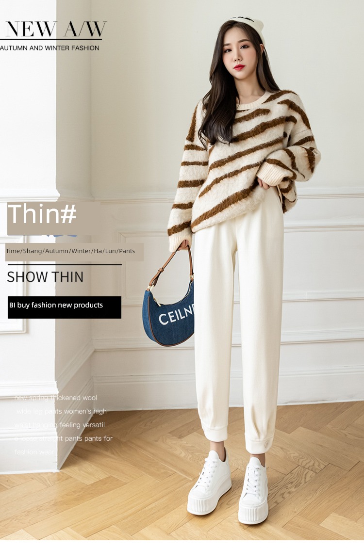 corduroy 2022 paragraph female Autumn and winter chenille  Leggings