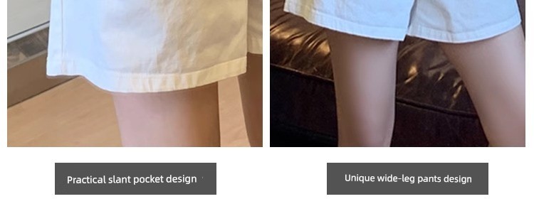 Maternity Pants, Summer Thin Style, Petite Denim Wide-Leg Shorts, Loose Fit, Large Size Casual Leggings, Summer Wear — 11