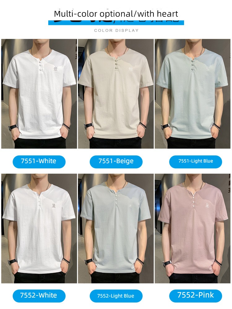 NGGGN man Thin money Ice silk flax Short sleeve T-shirt