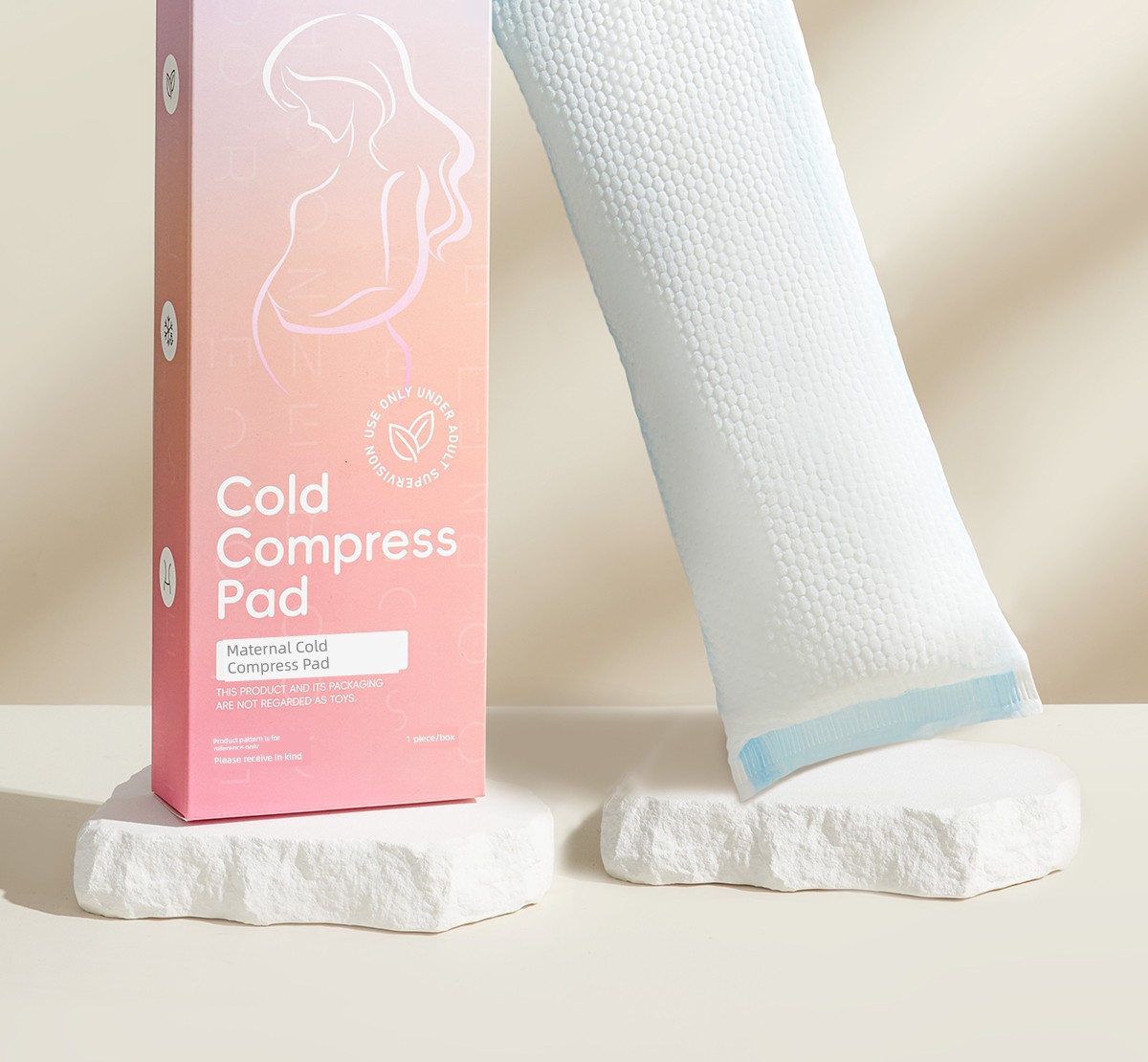 SCOORNEST Cold Compress Maternal Perineum Cold Compress Pad Postpartum Only Sanitary Napkin Pregnant Women Cesarean Delivery Ice Compress Ice Pad — 3