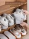 Space-saving shoe storage artifact double-layer thickened adjustable shoe rack shoe cabinet layer partition finishing shoes shoe box