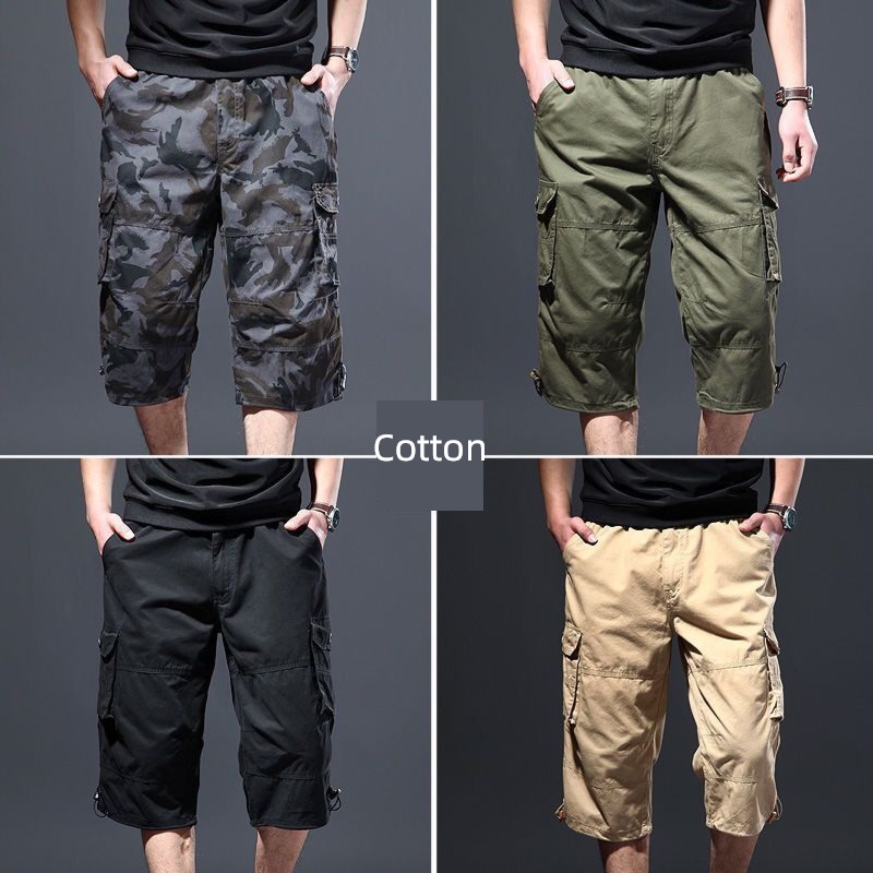 summer Thin money pure cotton leisure time Increase fertilizer Cropped Trousers