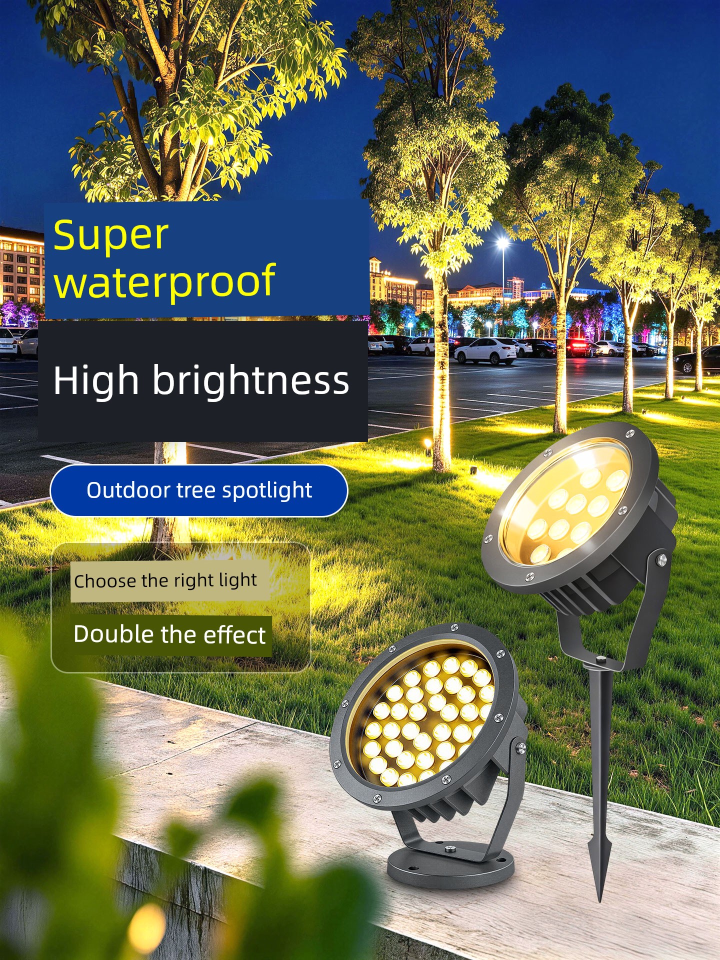 Landscape Courtyard Garden Colorful Lawn Waterproof Tree Lamp