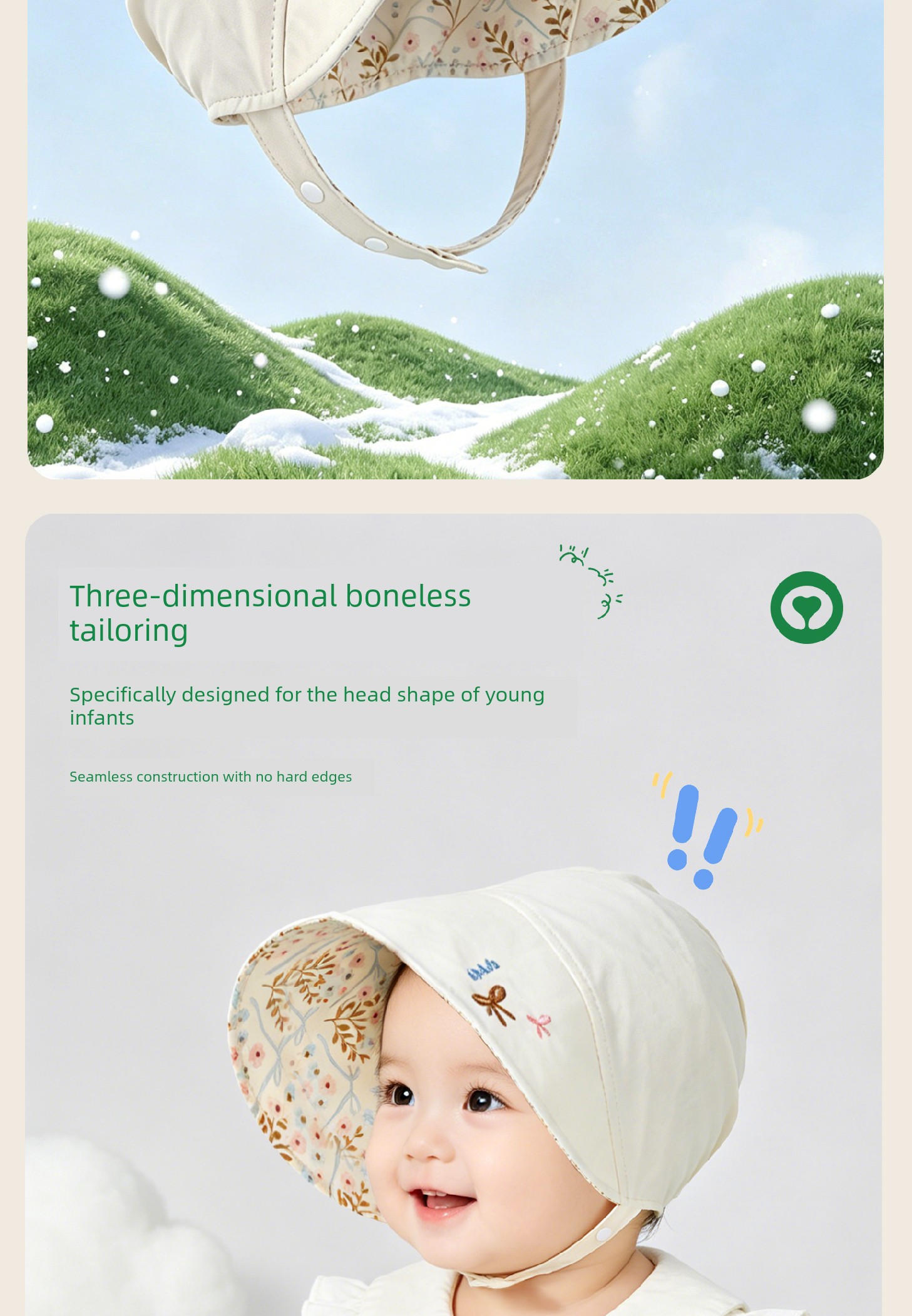 Baby Hat Summer Thin Sun Protection Hat Class a Pure Cotton Children's Sunshade Hat for Boys and Girls Newborns and Infants for Outdoor Use — 11