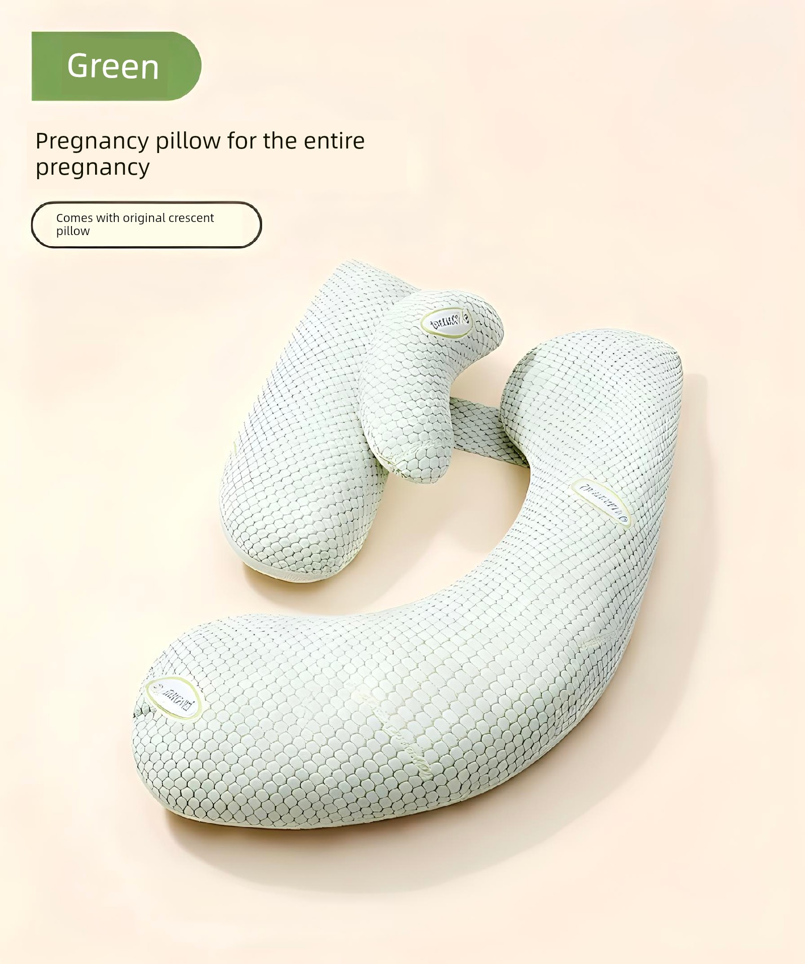 Invebaby Pregnancy Pillow for Waist Support, Side Sleeping, and Belly Support, Special Pillow for Sleeping during Pregnancy, Gift — 17