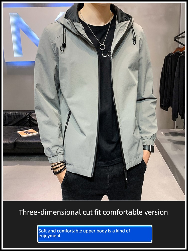 Chaopai Plush thickening winter Autumn clothes Hooded loose coat