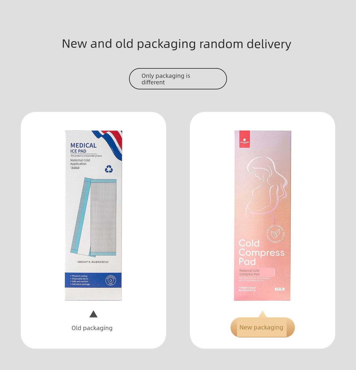 SCOORNEST Cold Compress Maternal Perineum Cold Compress Pad Postpartum Only Sanitary Napkin Pregnant Women Cesarean Delivery Ice Compress Ice Pad — 1