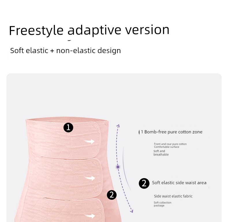7A Antibacterial Gauze Yatemo Postpartum Abdominal Belt for Natural Birth and Cesarean Section, Maternity Waist Belt, Postpartum Abdominal Belt — 7