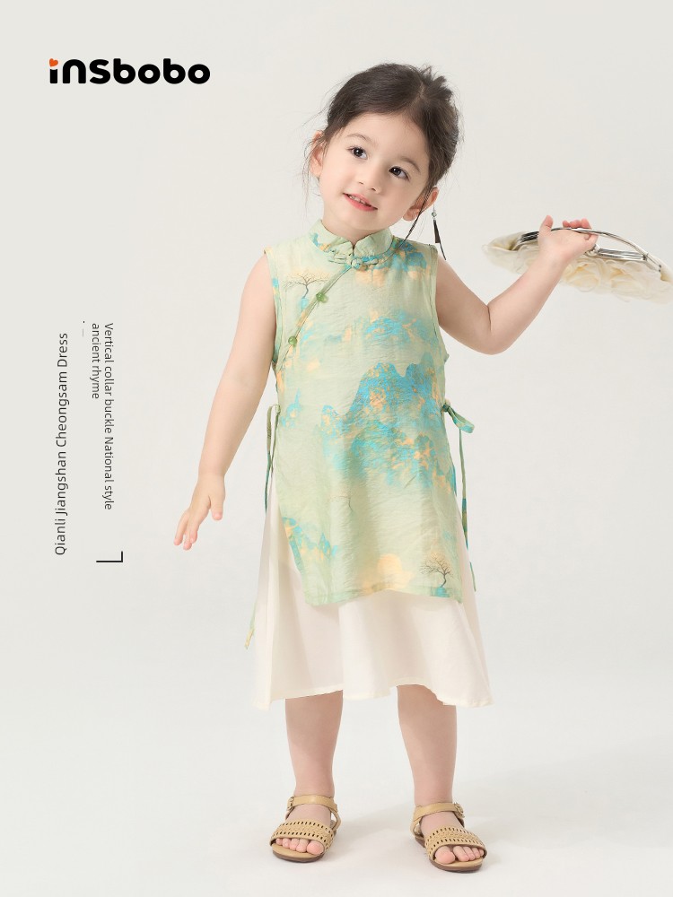 Summer New Chinese Style Kids' Skirt Western Style Baby Girl Han Dynasty — 2