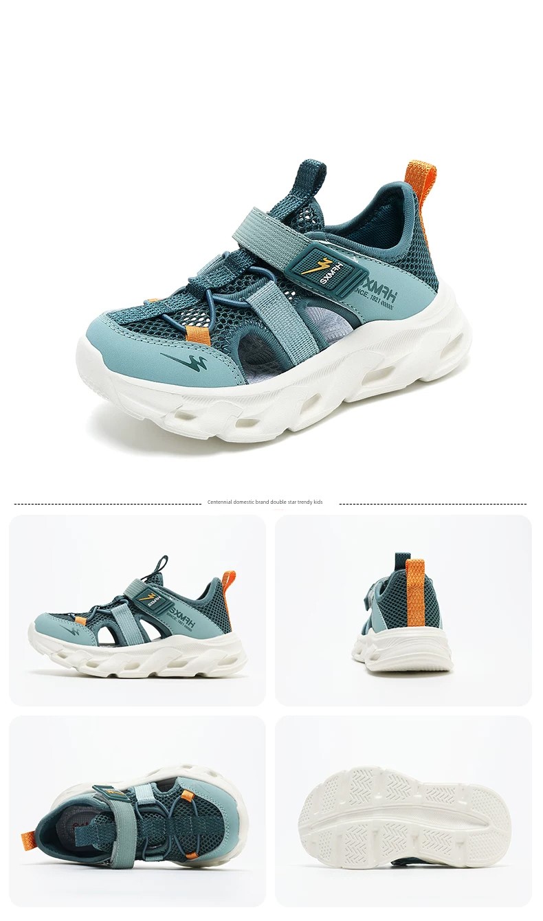 Double Star Children's Sandals for Girls, Summer 2026 New Model, Water-Resistant, Lightweight, Soft-Soled, Breathable, Closed-Toe Sports Shoes — 27