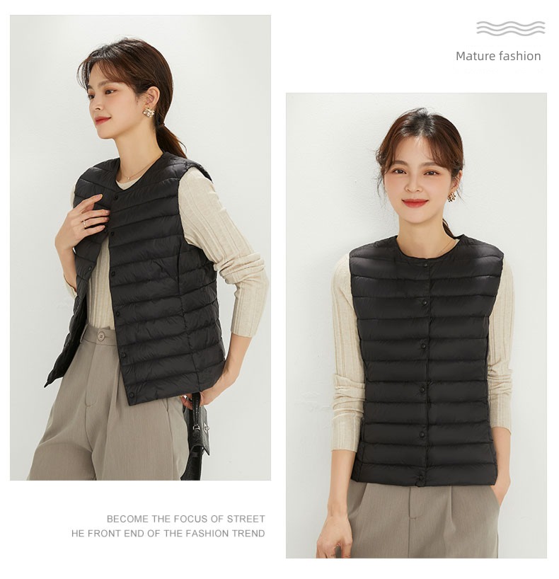Vest Round neck Interpenetrating vest quality goods Frivolous Down Jackets