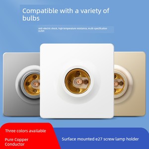 Surface-Mounted and Recessed Light Socket E27 Household Lamp Base 86 Type Led Bulb Threaded Lamp Holder Pendant Light So