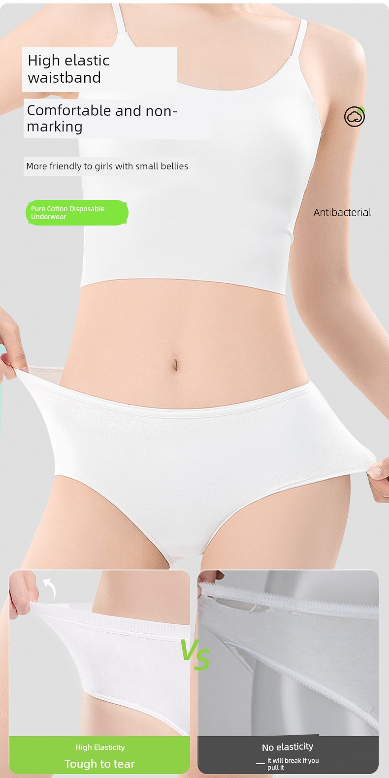 Mian Xiaoran Pure Cotton Disposable Underwear 7A Antibacterial Maternity Travel Daily Disposable Pants Eo Sterilized No-Wash Direct Wear 8 — 14