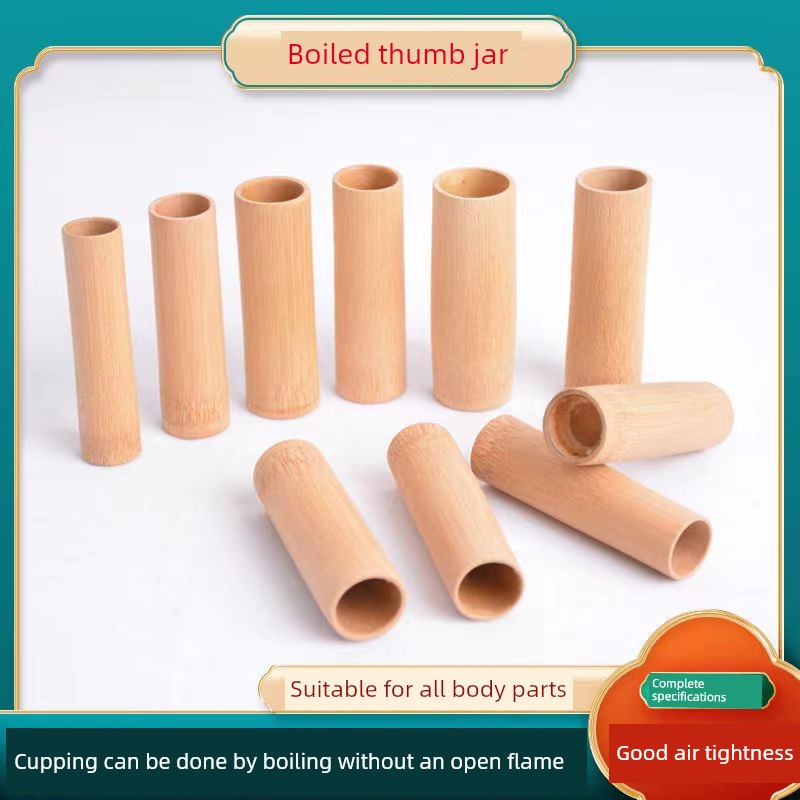 Water Bamboo Unpainted Thumb Cup Purple Bamboo Micro-Bleeding Set Thumb Cup Bamboo Cup Unpainted Carbonized Small Bamboo Cup Bloodletting Cup Cupping