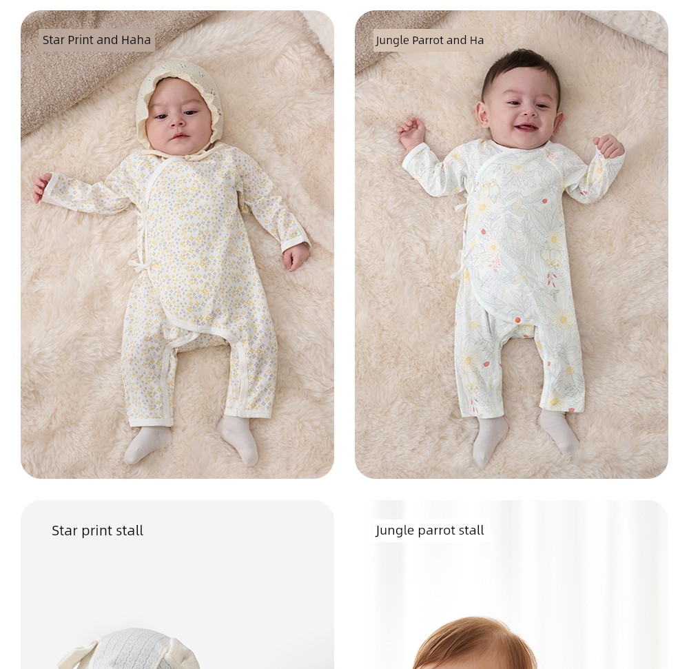 YEEHOO Infant Newborn Spring and Autumn Pure Cotton Jumpsuit — 29