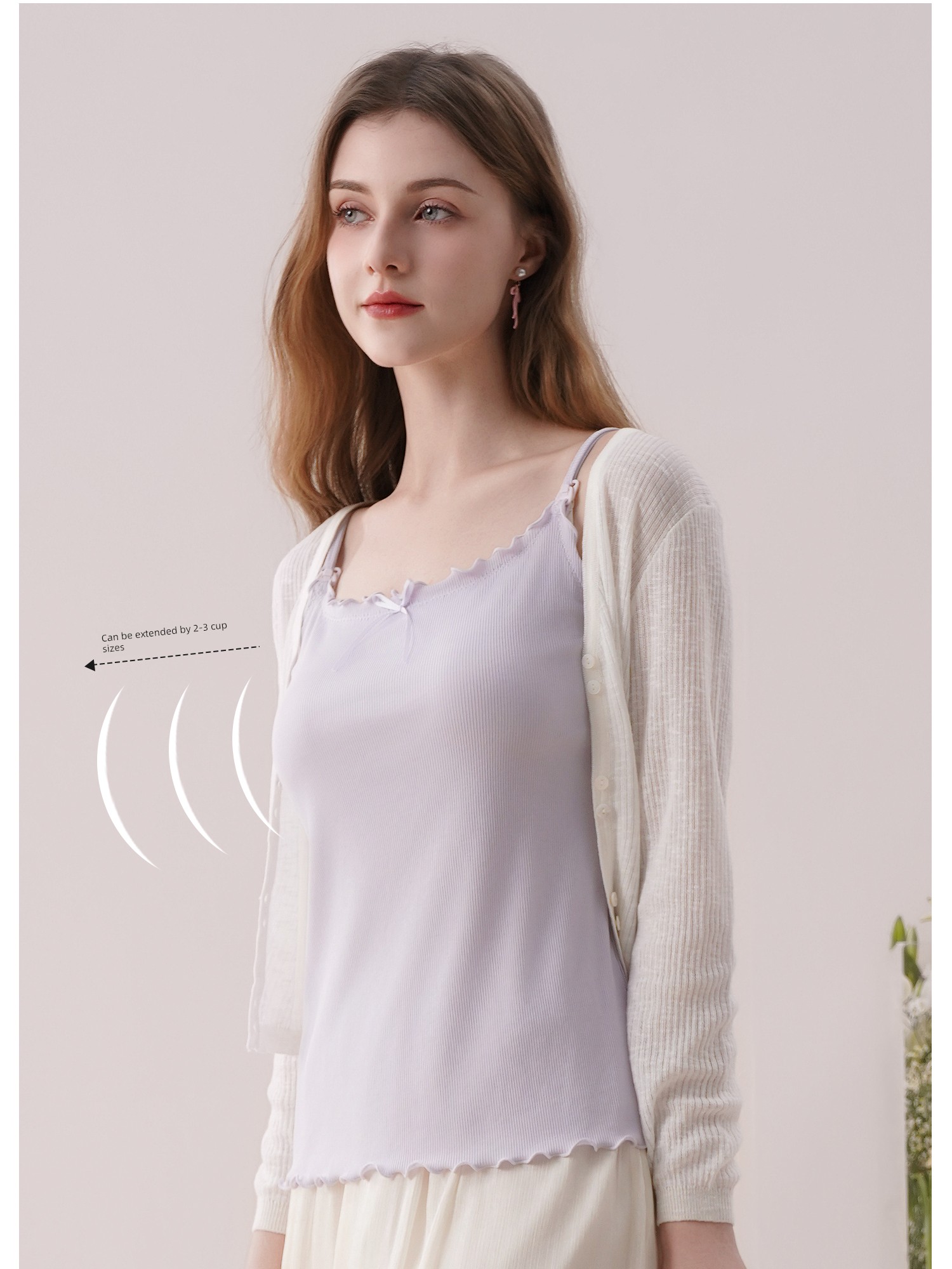 Adjustable Nursing Camisole with Breast Pads, Postpartum Breastfeeding Maternity Wear, Stylish Mom Outerwear, Anti-Sagging Base Layer — 16