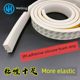 Silicone foam square strip high temperature resistant sealing strip soft sponge single side 3M back adhesive strip thickness 2/3/4/5/10